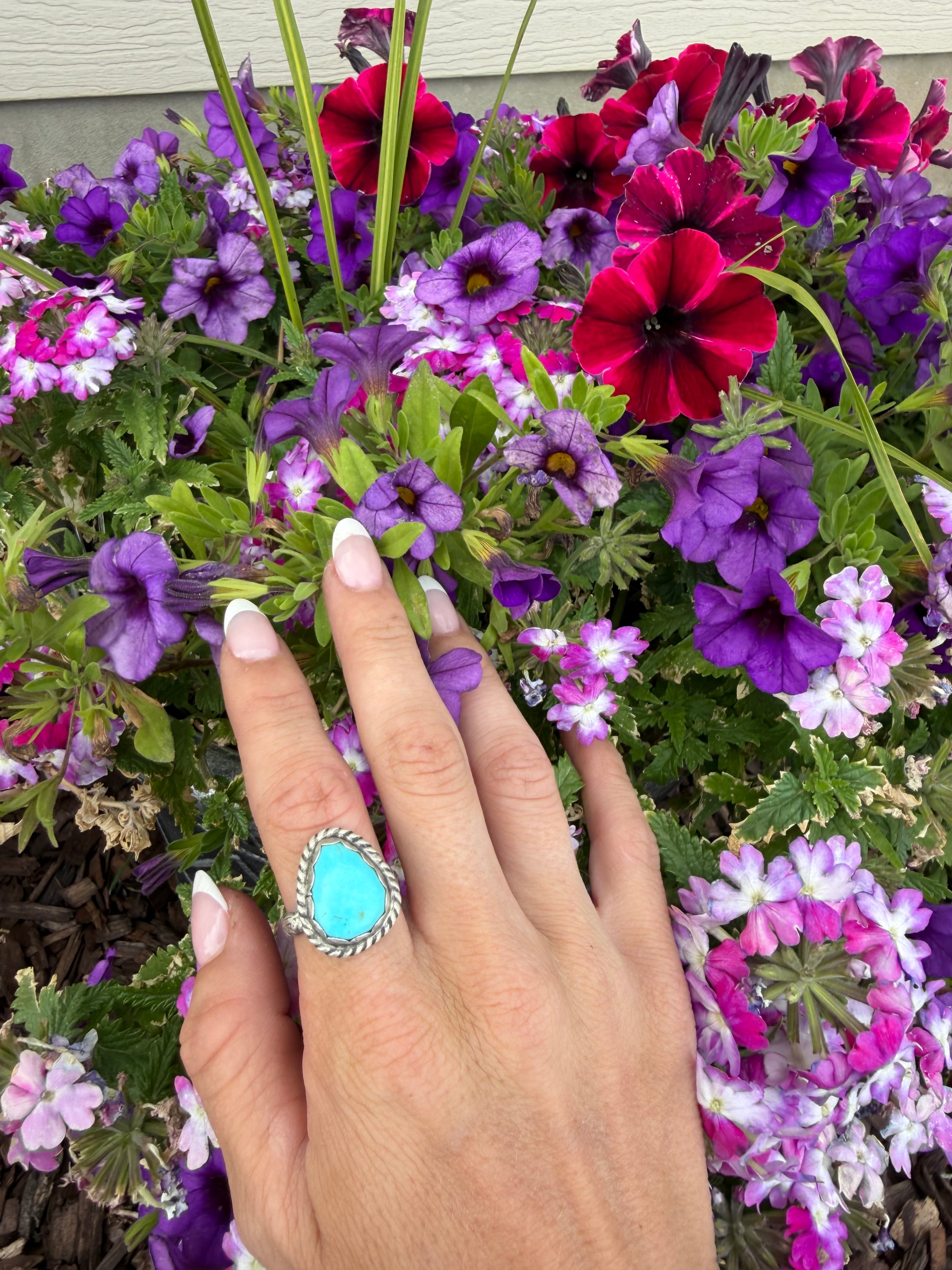 “Denim Sky” ring size 8 1/4