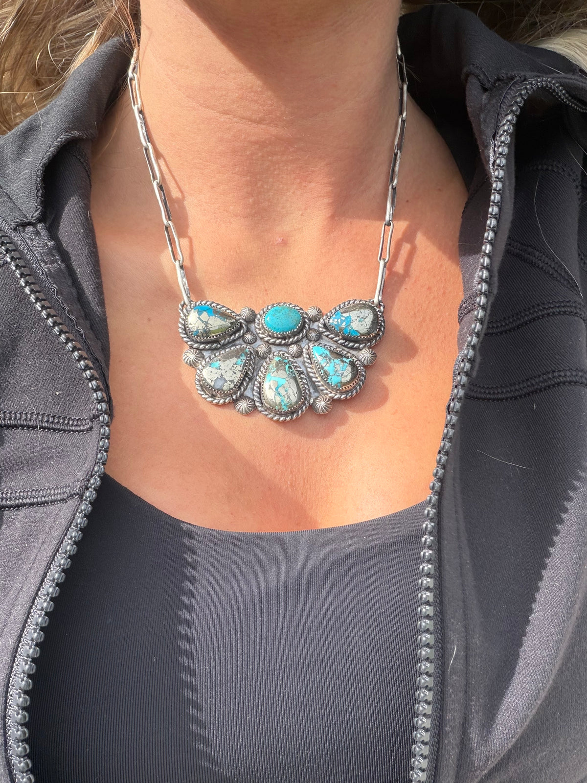 “Sunday Skye” on handmade chain