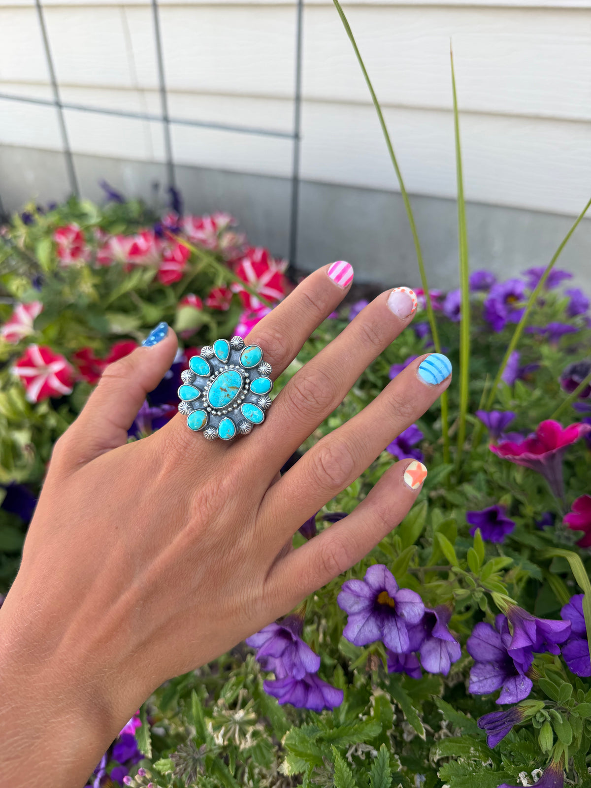 “Wild Belle” adjustable cluster ring