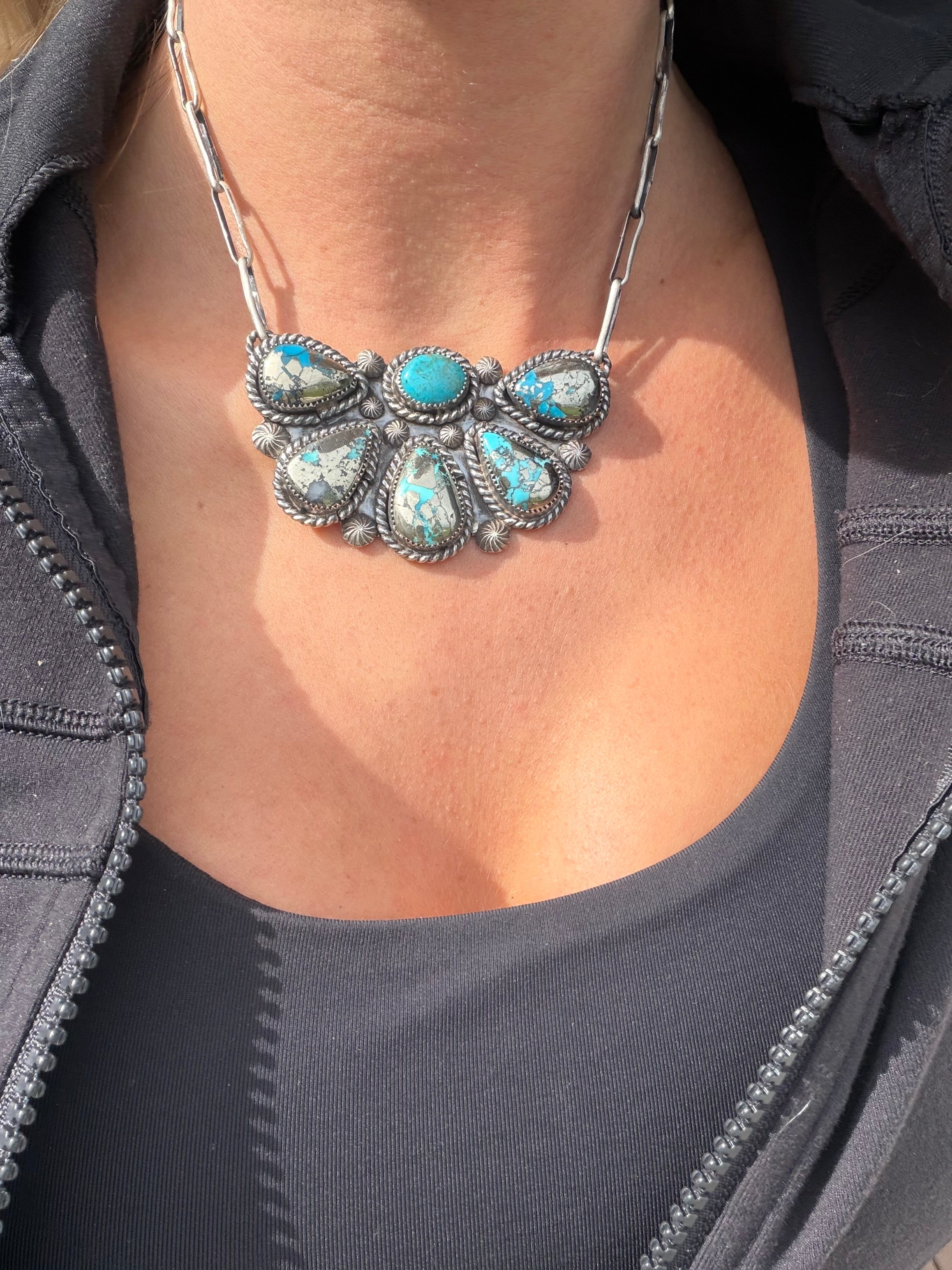 “Sunday Skye” on handmade chain