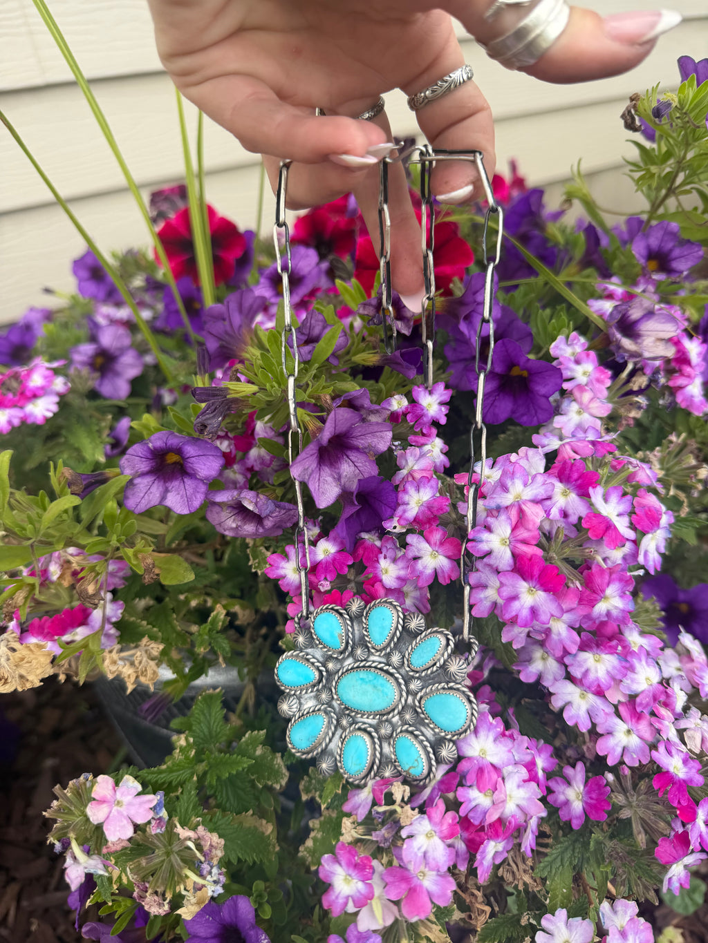 “Indy Jean” on handmade chain