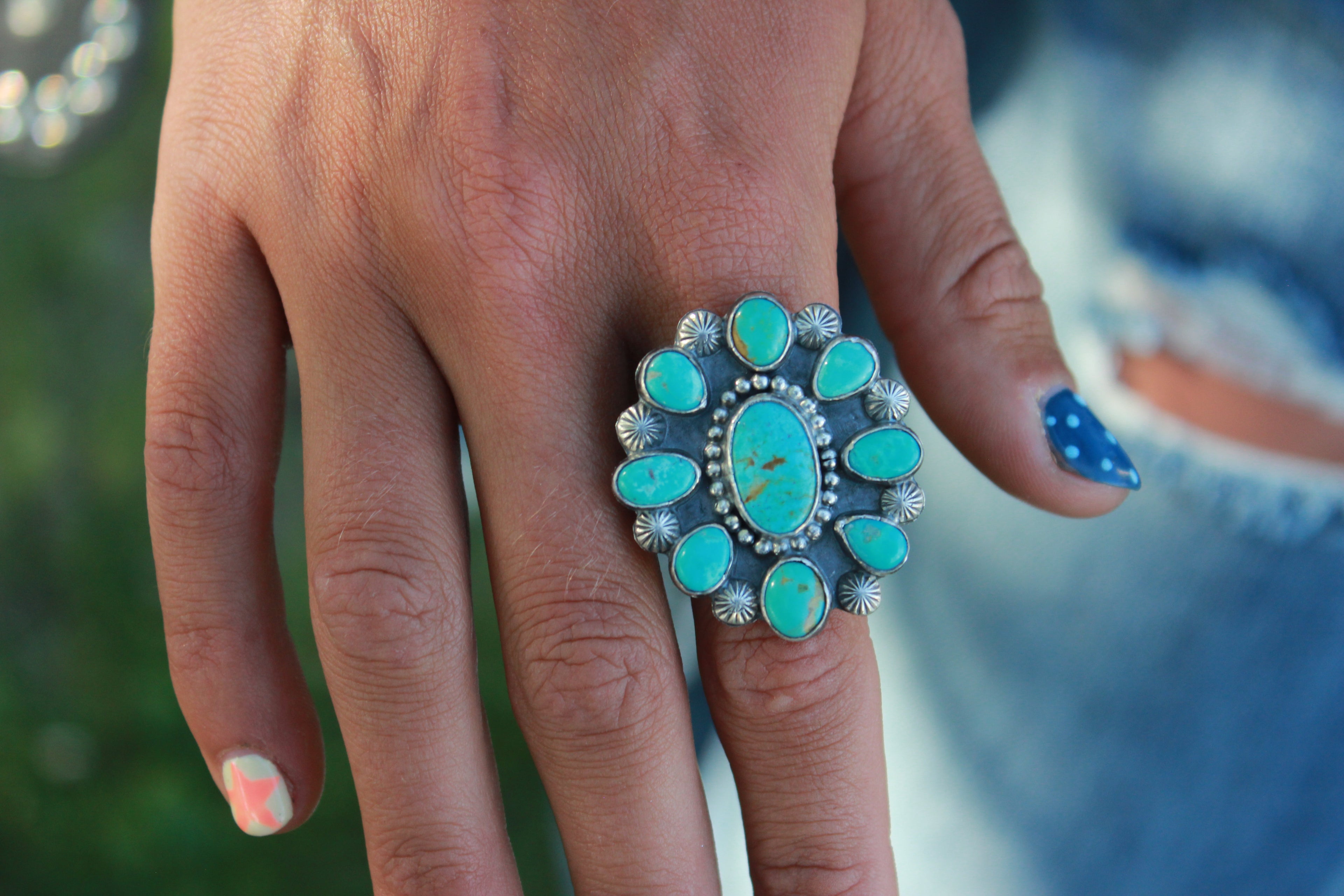 “Wild Belle” adjustable cluster ring