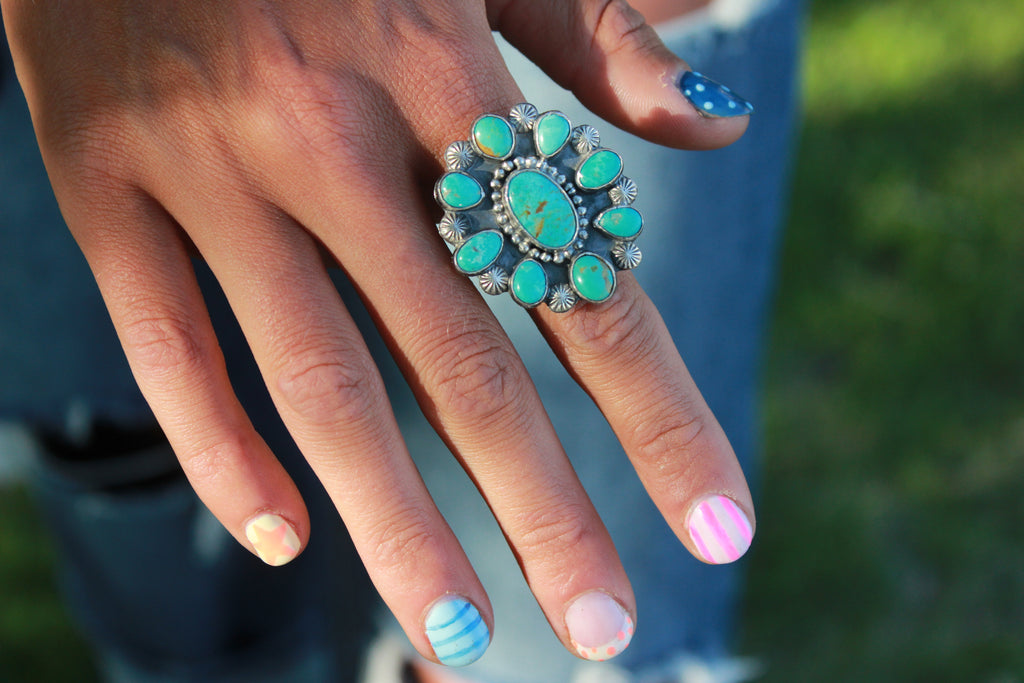 “Wild Belle” adjustable cluster ring