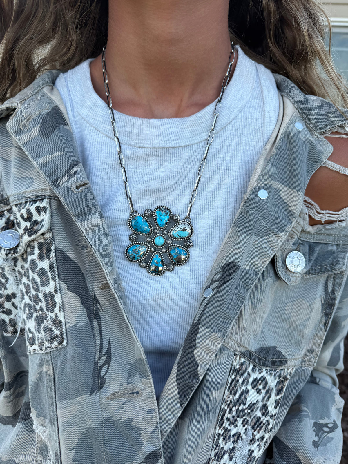 “Daisy June” on handmade chain